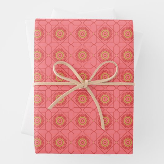 Havana Nights Kuba Karibisches Korallenmuster  Geschenkpapier Set (Beispiel)