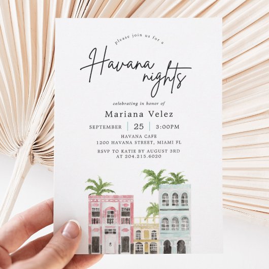 Havana Nights Party | Kubanisches Thema Geburtstag Einladung