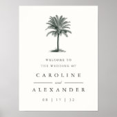 Havana Palm | Begrüßung des Vintagen Palmenbaums Poster (Vorne)