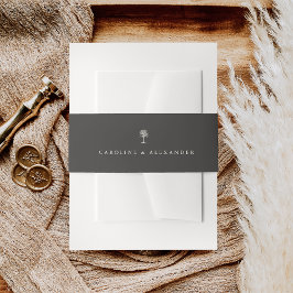 Havana Palm | Hochzeit von Vintagen Palmen Einladungsbanderole