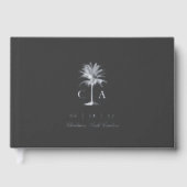 Havana Palm | Hochzeit von Vintagen Palmen Gästebuch (Vorderseite)