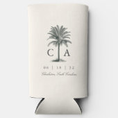 Havana Palm | Hochzeit von Vintagen Palmen Selters Dosenkühler (Vorderseite)