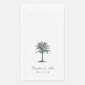 Havana Palm | Hochzeit von Vintagen Palmen Serviette (Vorderseite)
