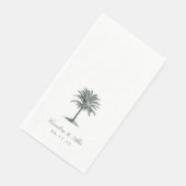 Havana Palm | Hochzeit von Vintagen Palmen Serviette (Ecke)
