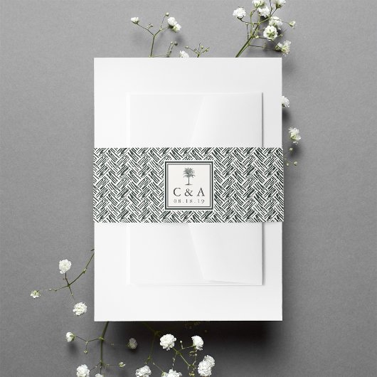 Havana Palm | Monografische Hochzeit Einladungsbanderole