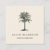 Havana Palm Quadratische Visitenkarte (Vorderseite)