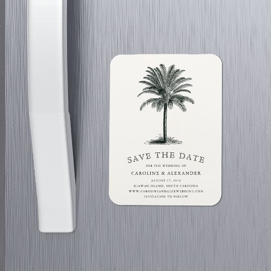 Havana Palm Save the Date Magnet