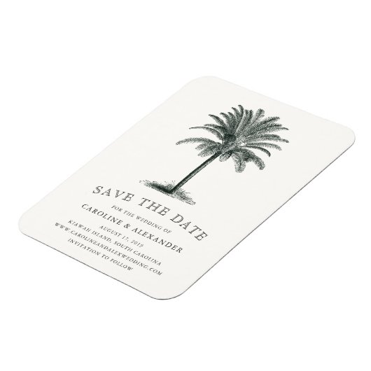 Havana Palm Save the Date Magnet (Linke Seite)