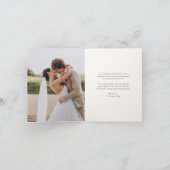 Havana Palm | Vintages Palmenbaum Hochzeitssemble Dankeskarte (Innenseite)