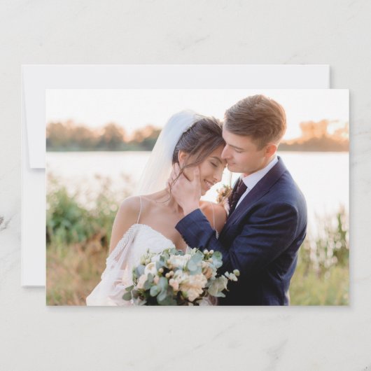 Havana Palm | Vintages Palmenbaum Hochzeitssemble Dankeskarte (Rückseite)