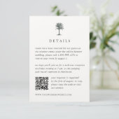 Havana Palm Wedding Details QR Code UAWG Begleitkarte (Stehend Vorderseite)
