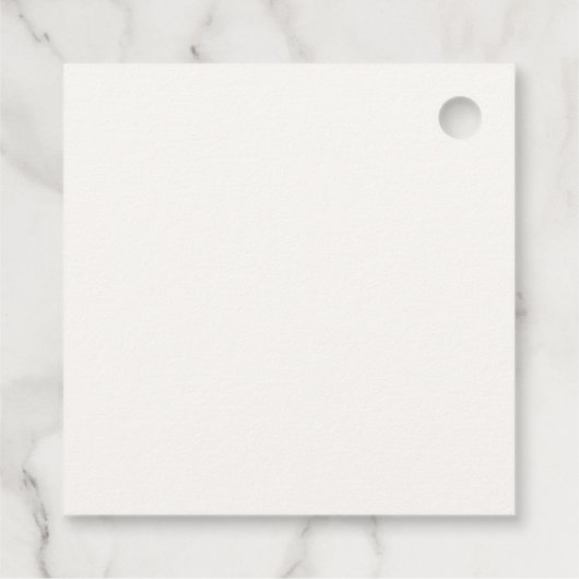 Havana Palm Wedding Monogram & Date Geschenkanhänger (Rückseite)