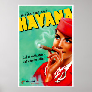 Havana Reiseplakat Kuba Kunst Martinair Druck Poster