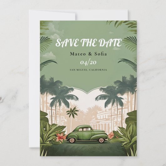 HAVANA Skyline Save-the-Date Einladung (Vorderseite)