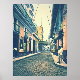 Havana-Straße Kuba 1899 Poster