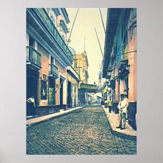 Havana Street Cuba 1899 Poster (Vorne)