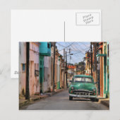Havana Street Oldtimer Car Kuba Reisefotografie Postkarte (Vorne/Hinten)