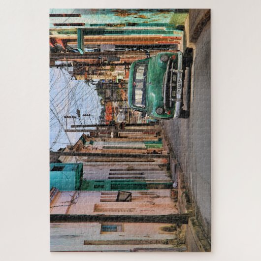 Havana Street Oldtimer Car Kuba Reisefotografie Puzzle (Vertikal)