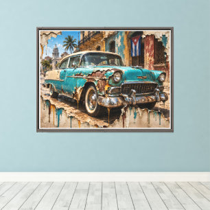 Havana Träume, rostendes Chrom Leinwanddruck