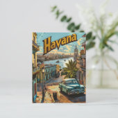Havana Vintage Car Postkarte (Stehend Vorderseite)