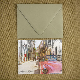 Havana Vintage Reise Kunst Straßenszene Postkarte