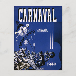 Havana Vintage-Reiseplakat restauriert Postkarte