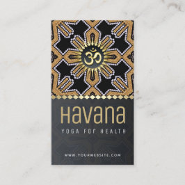 Havana Yoga Studio Black Gold Business Card Visitenkarte