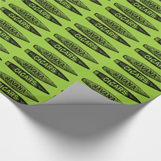 Havana-Zigarren-Vintages Verpackungs-Papier Geschenkpapier (Ecke)