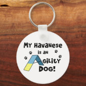 Havanese Agility Dog Schlüsselanhänger (Vorderseite)