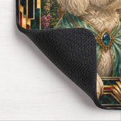 Havanese, Art Deco Hund Mousepad (Ecke)