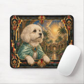 Havanese, Art Deco Hund Mousepad (Mit Mouse)