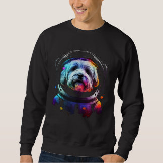 Havanese Astronaut Dog in Outer Space  Cosmic Grap Sweatshirt