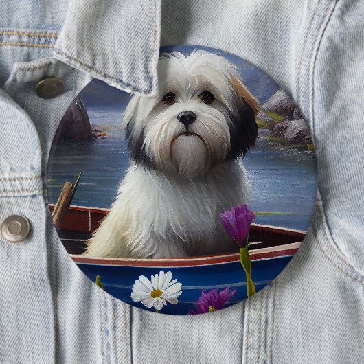 Havanese auf dem Paddle: Ein Landschaftliches Aben Button (Beispiel)