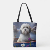 Havanese auf dem Paddle: Ein Landschaftliches Aben Tasche (Rückseite)