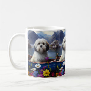 Havanese auf einem Paddel: Ein landschaftliches Ab Kaffeetasse