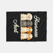 Havanese Aunt Cute Dog Lover Gift Funny Women Pupp Fleecedecke (Vorderseite (Horizontal))