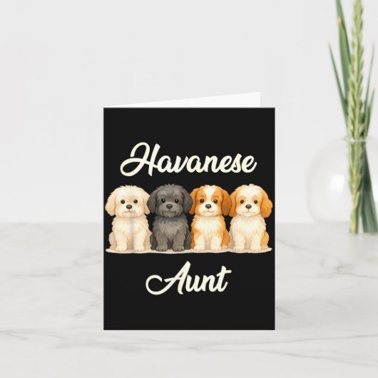 Havanese Aunt Cute Dog Lover Gift Funny Women Pupp Karte (Vorderseite)