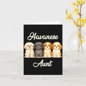 Havanese Aunt Cute Dog Lover Gift Funny Women Pupp Karte (Gelbe Blume)