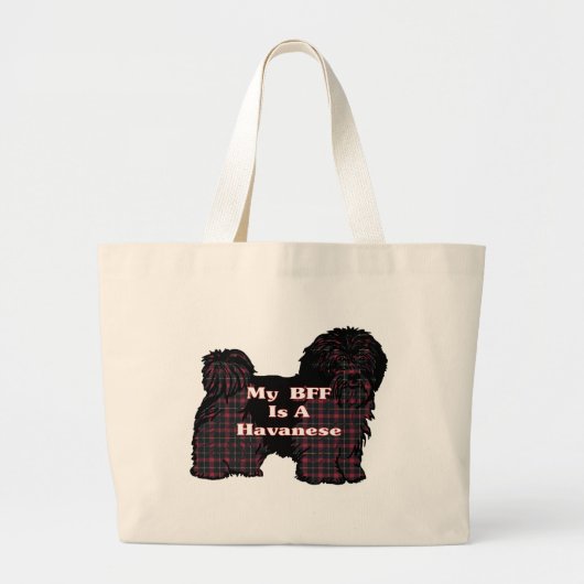 HAVANESE BESTE FREUNDIN Geschenke Jumbo Stoffbeutel (Vorne)