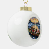 Havanese Christmas Boat Holiday Keramik Kugel-Ornament (Links)