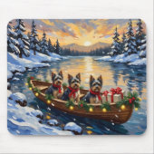 Havanese Christmas Boat Holiday Mousepad (Vorne)