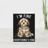 Havanese Christmas I'm Fine Everything Is Fine Karte (Vorderseite)