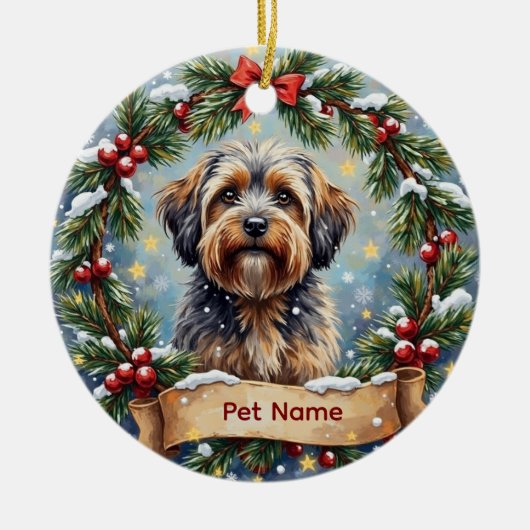 Havanese Christmas Keramik Ornament (Vorne)