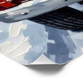 Havanese Christmas Red Truck Holiday Poster (Ecke)