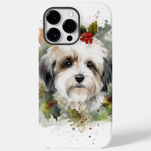 Havanese Christmas Wreath Festivals Case-Mate iPhone Hülle (Rückseite)