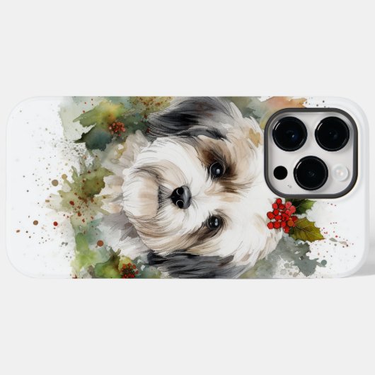 Havanese Christmas Wreath Festivals Case-Mate iPhone Hülle (Rückseite (Horizontal))