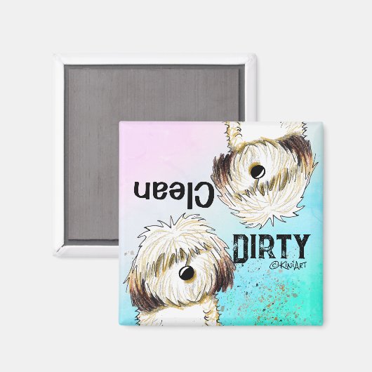 Havanese Clean Dirty Dishwasher Magnet (Vorderseite/Rückseite)