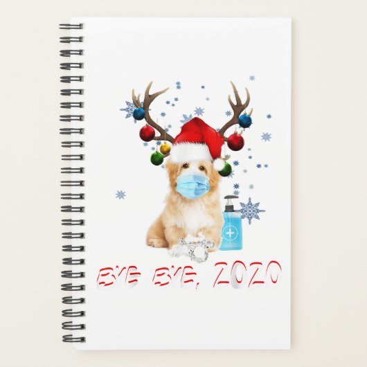 Havanese Dog Bye Bye Christmas New Year Gifts Planer (Vorderseite)