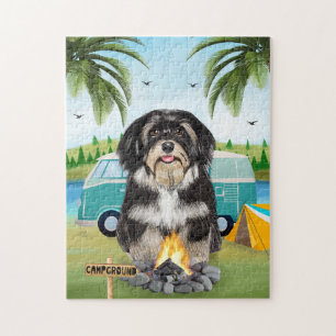 Havanese Dog Camping Puzzle