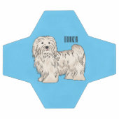 Havanese dog cartoon illustration fußball (Flach)